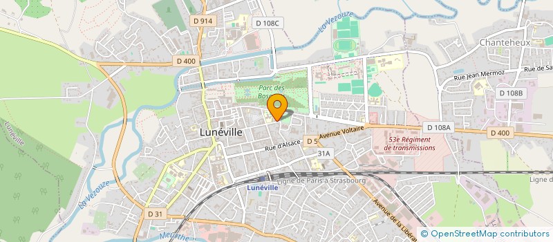 localisation de l'entreprise MADAME CLAIRE NOTTELET  LUNEVILLE