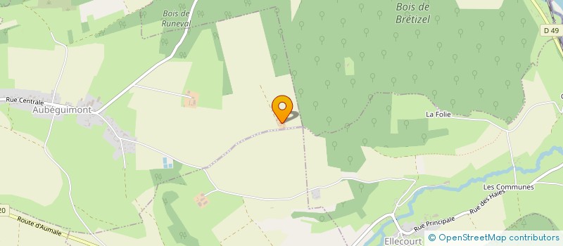 localisation de l'entreprise MADAME CLAIRE OUTREBON  AUBEGUIMONT