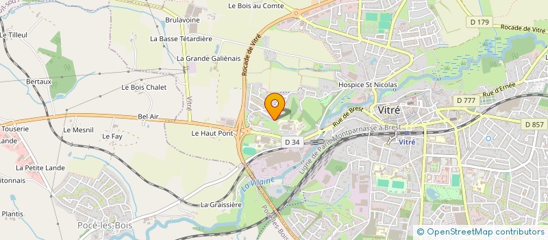 localisation de l'entreprise MADAME CLAIRE PAPIN  VITRE