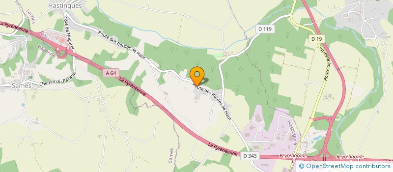 localisation de l'entreprise MADAME CLAIRE PARJOUET  HASTINGUES