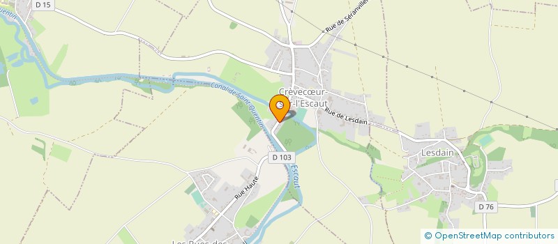 localisation de l'entreprise MADAME CLAIRE PAULET  CREVECUR-SUR-L'ESCAUT