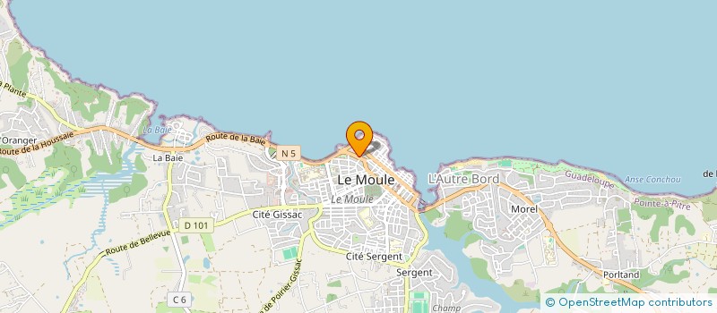 localisation de l'entreprise MADAME CLAIRE PELLETIER à LE MOULE