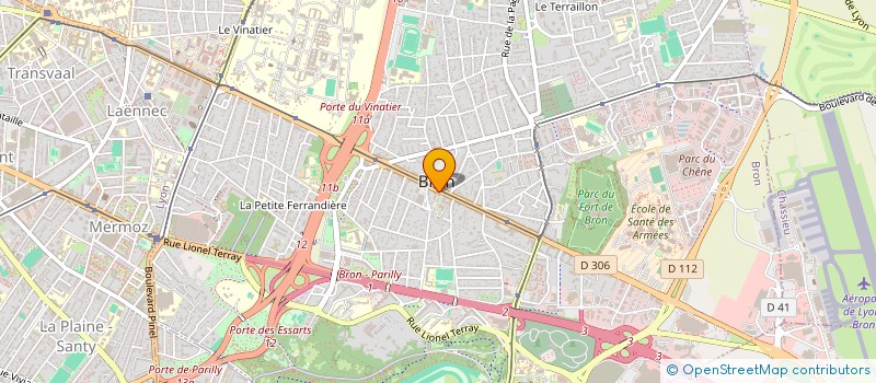 localisation de l'entreprise MADAME CLAIRE PERRIER  BRON