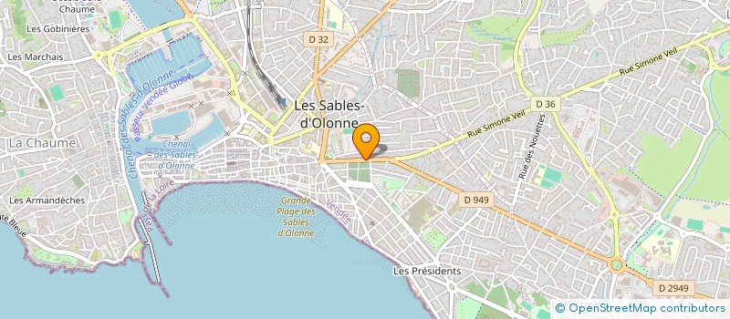 localisation de l'entreprise MADAME CLAIRE PETRUCCI  LES SABLES-D'OLONNE