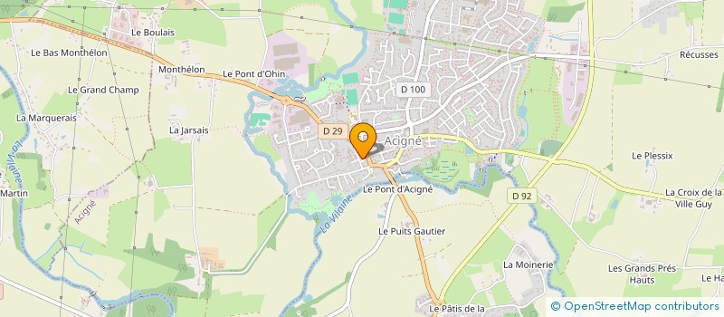 localisation de l'entreprise MADAME CLAIRE PONCEL  ACIGNE