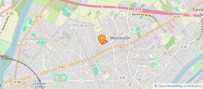 localisation de l'entreprise MADAME CLAIRE POUPART  MONTESSON