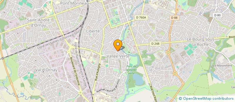 localisation de l'entreprise MADAME CLAIRE PRINEAU  LA ROCHE-SUR-YON