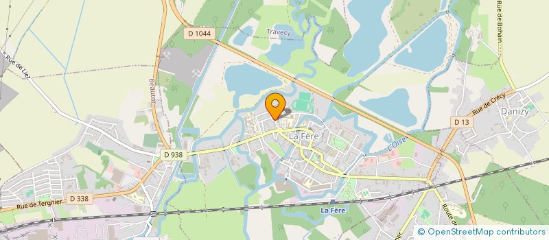 localisation de l'entreprise MADAME CLAIRE RAGUENET à LA FERE