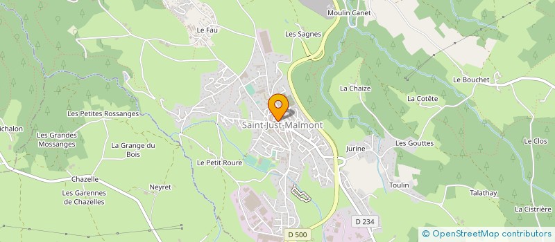 localisation de l'entreprise MADAME CLAIRE ROYER à SAINT-JUST-MALMONT