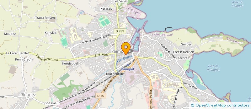 localisation de l'entreprise MADAME CLAIRE - SARAH LE GOFF  PAIMPOL