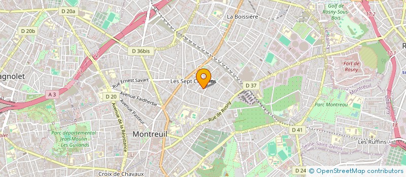 localisation de l'entreprise MADAME CLAIRE SARTHOUT à MONTREUIL