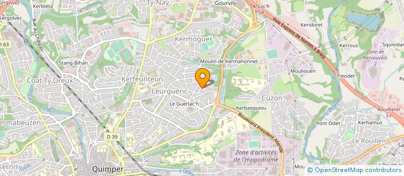localisation de l'entreprise MADAME CLAIRE SENECHAL à QUIMPER