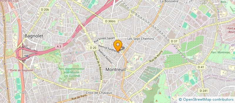 localisation de l'entreprise MADAME CLAIRE SERRES à MONTREUIL