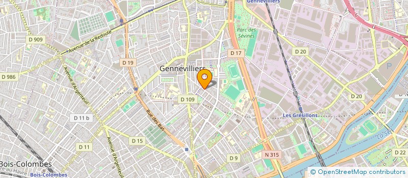 localisation de l'entreprise MADAME CLAIRE SOUVERVILLE à GENNEVILLIERS