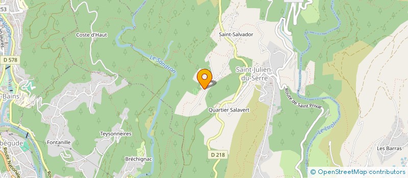 localisation de l'entreprise MADAME CLAIRE TANTON  SAINT-JULIEN-DU-SERRE