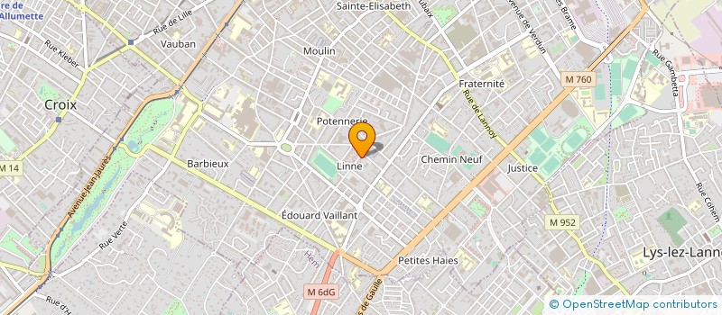 localisation de l'entreprise MADAME CLAIRE THIOLLIER  ROUBAIX