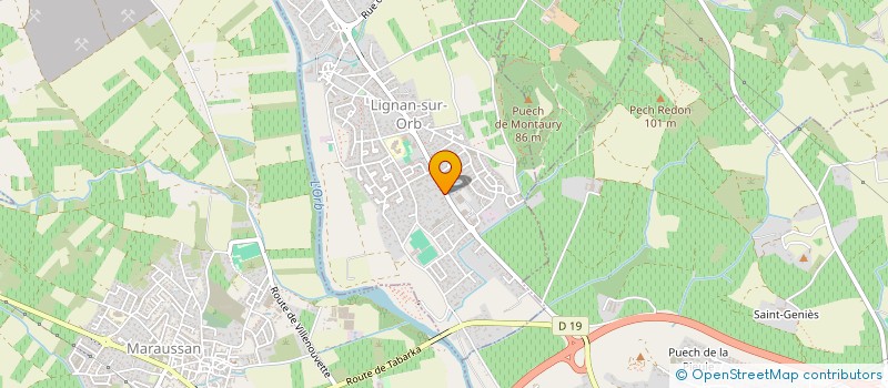 localisation de l'entreprise MADAME CLAIRE VALETTE  LIGNAN-SUR-ORB