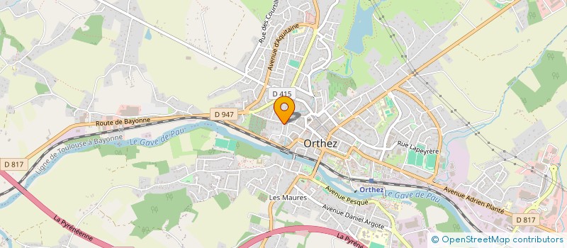 localisation de l'entreprise MADAME CLAIRE VALLETEAU DE MOULLIAC  ORTHEZ