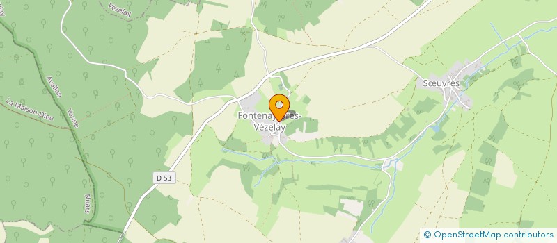 localisation de l'entreprise MADAME CLAIRE VATANT  FONTENAY-PRES-VEZELAY