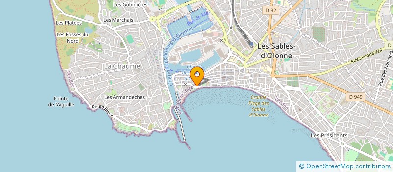 localisation de l'entreprise MADAME CLAIRE VRIGNAUD  LES SABLES D'OLONNE