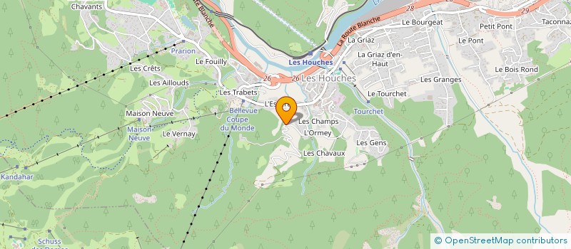 localisation de l'entreprise MADAME CLAIRE WALTON  LES HOUCHES