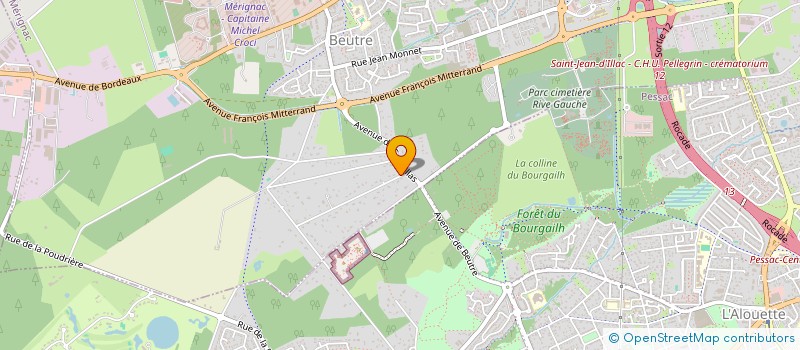 localisation de l'entreprise MADAME CLAIRE WOEHRLE  MERIGNAC