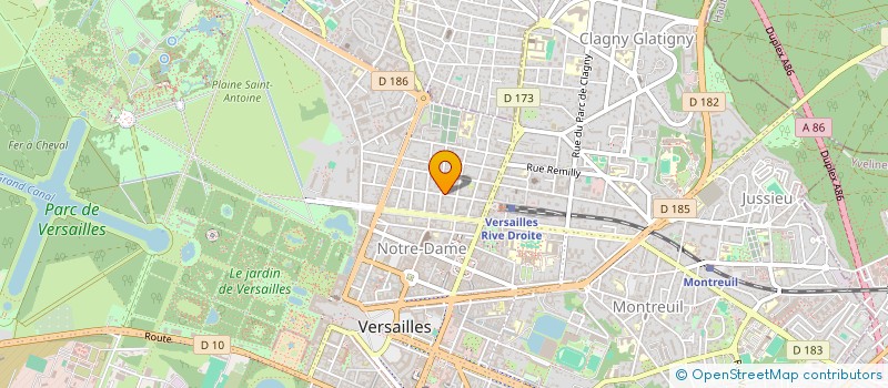 localisation de l'entreprise MADAME CLARA BALLON à VERSAILLES