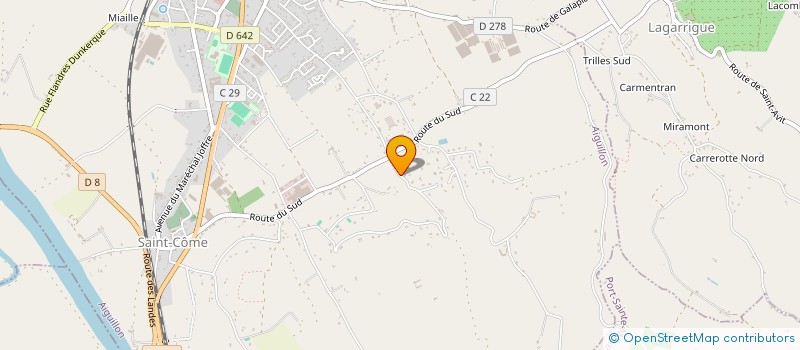 localisation de l'entreprise MADAME CLARA BERROCOSO  AIGUILLON