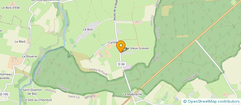 localisation de l'entreprise MADAME CLARA BISSON  CERISY-LA-FORET