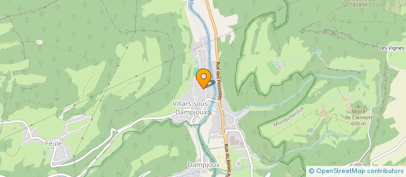 localisation de l'entreprise MADAME CLARA BOUVIER  VILLARS-SOUS-DAMPJOUX