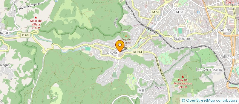 localisation de l'entreprise MADAME CLARA CLAMENS GUILLET  ROYAT