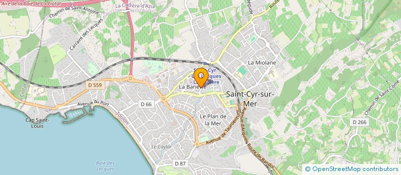 localisation de l'entreprise MADAME CLARA COUDERC à SAINT-CYR-SUR-MER