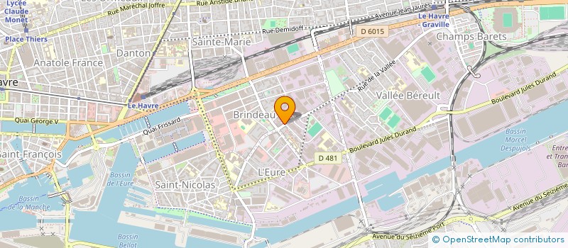 localisation de l'entreprise MADAME CLARA DAQUIN à LE HAVRE