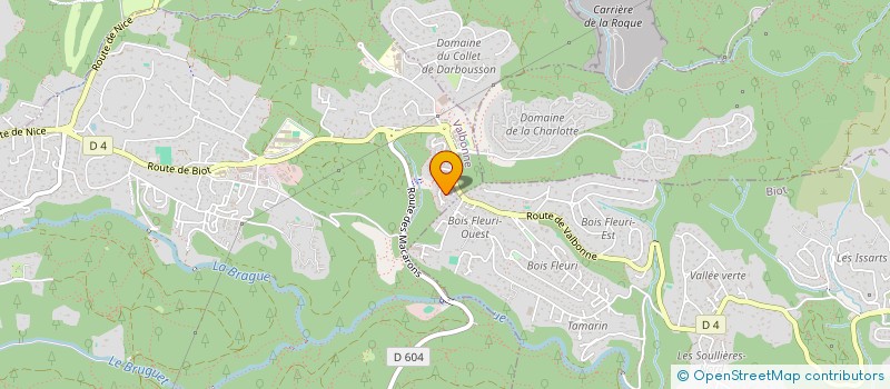 localisation de l'entreprise MADAME CLARA DAVIET  VALBONNE