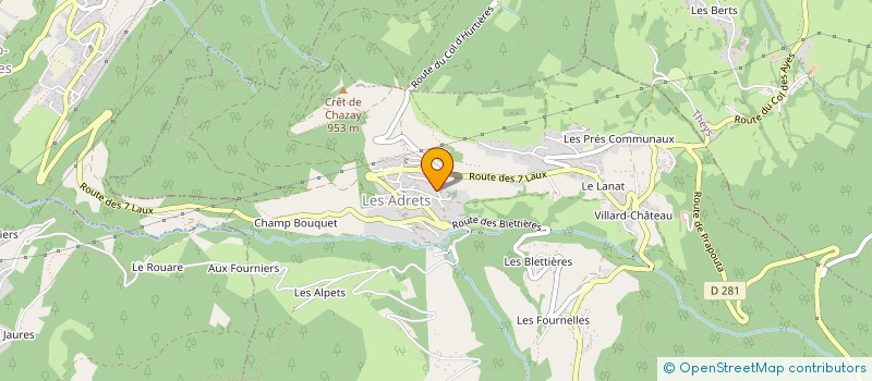 localisation de l'entreprise MADAME CLARA DUTHEIL  LES ADRETS