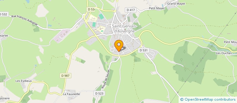 localisation de l'entreprise MADAME CLARA FAURE  SAINT-GERVAIS-D'AUVERGNE