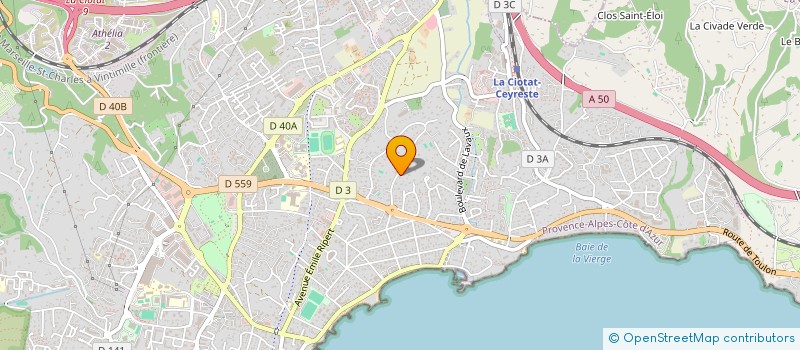 localisation de l'entreprise MADAME CLARA FRAISSE à LA CIOTAT