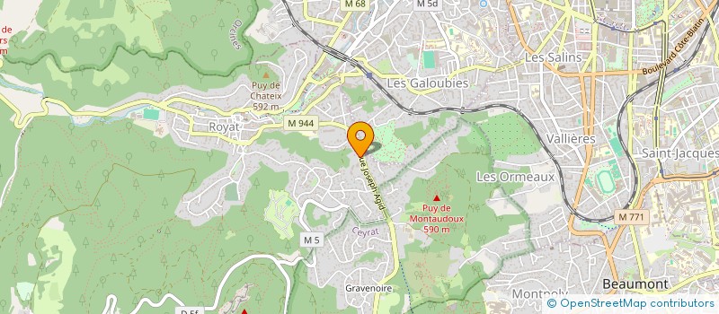 localisation de l'entreprise MADAME CLARA GROS  ROYAT