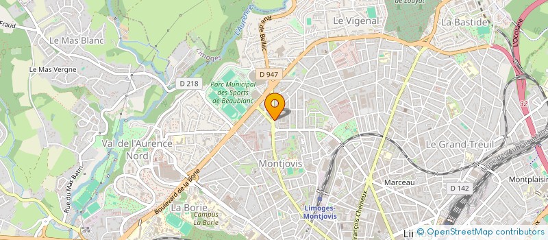 localisation de l'entreprise MADAME CLARA HERRY à LIMOGES