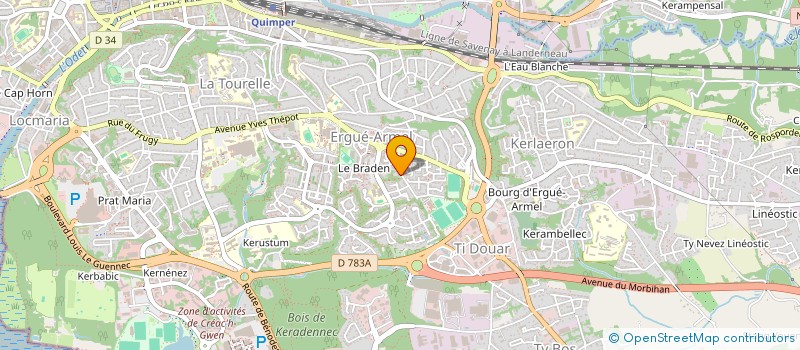 localisation de l'entreprise MADAME CLARA JOLLY à QUIMPER