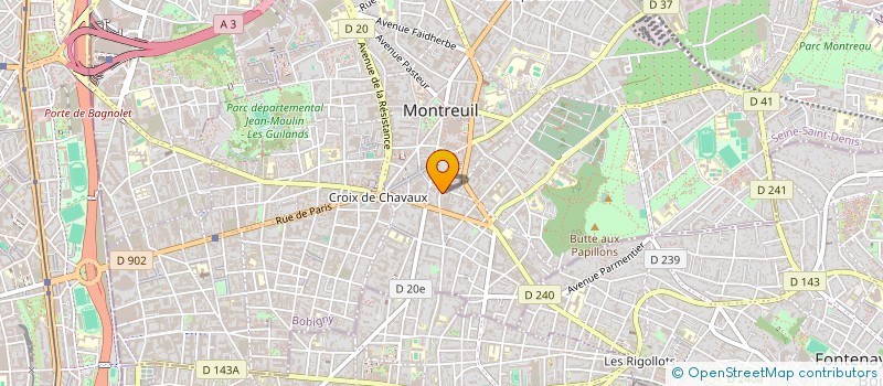 localisation de l'entreprise MADAME CLARA LABBE à MONTREUIL