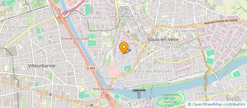 localisation de l'entreprise MADAME CLARA LAMBAUROT  VAULX-EN-VELIN