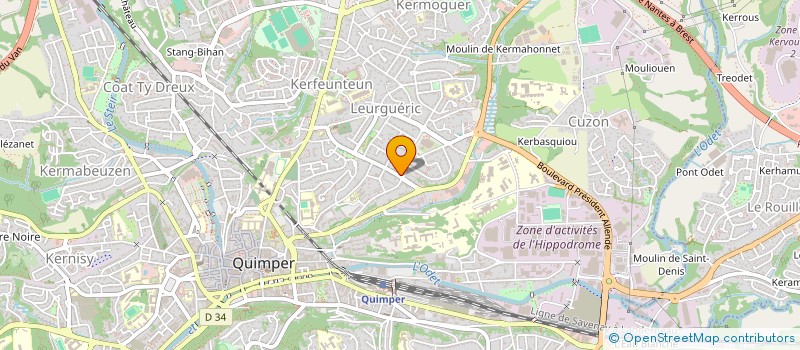 localisation de l'entreprise MADAME CLARA LE GUEHENNEC à QUIMPER