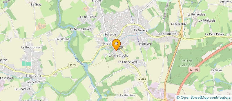 localisation de l'entreprise MADAME CLARA LEMAITRE  PLESLIN-TRIGAVOU