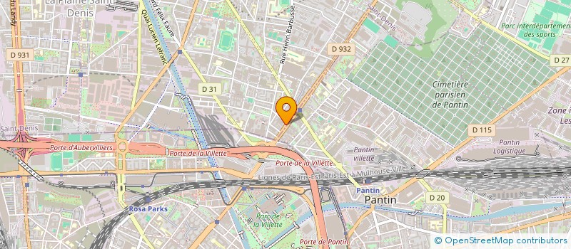 localisation de l'entreprise MADAME CLARA PACOTTE à AUBERVILLIERS