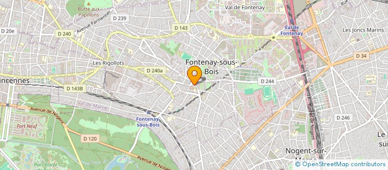 localisation de l'entreprise MADAME CLARA PEREIRA à FONTENAY-SOUS-BOIS