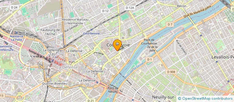 localisation de l'entreprise MADAME CLARA PETNGA NGUENKOUA  COURBEVOIE