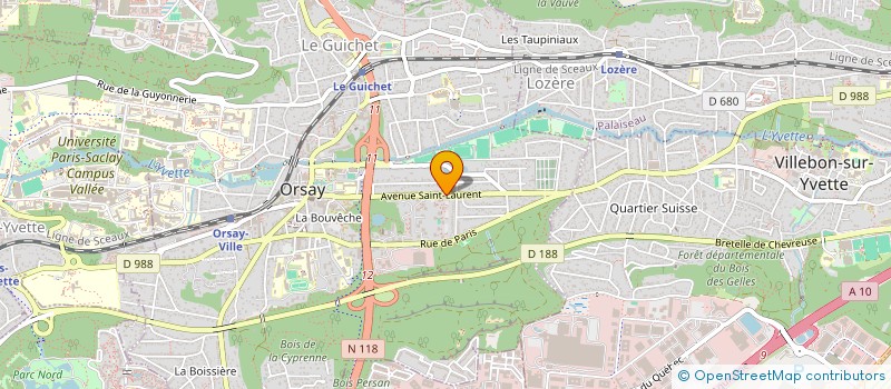 localisation de l'entreprise MADAME CLARA PEYRAT à ORSAY