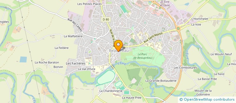 localisation de l'entreprise MADAME CLARA PREAULT  BEAUPREAU-EN-MAUGES