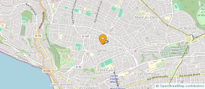 localisation de l'entreprise MADAME CLARA RICOUL  LE HAVRE